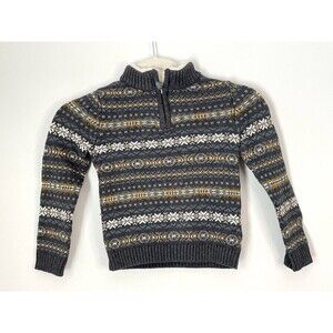 Boys Fair Isle Nordic Pullover Sweater Size 5T Sherpa lined neckline NEW w/tag